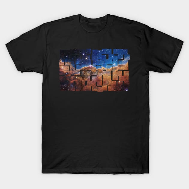 NASA JWST Carina Nebula imagery, tiled T-Shirt by CentipedeWorks